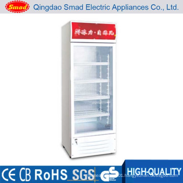 268L Single Glass Door Upright Beverage Cooler Showcase